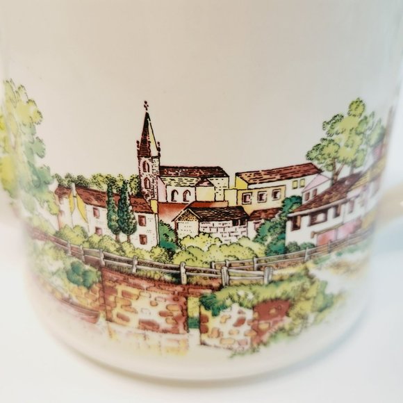 Vintage Wade Teapot Brown English Countryside Village Church Scene, England Made - Picture 2 of 14